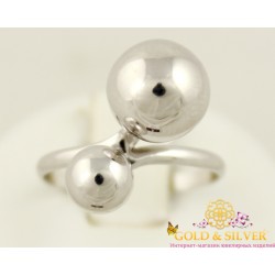 Серебряное Кольцо 925 проба. Женское кольцо Поцелуйчики Сферы 391080c